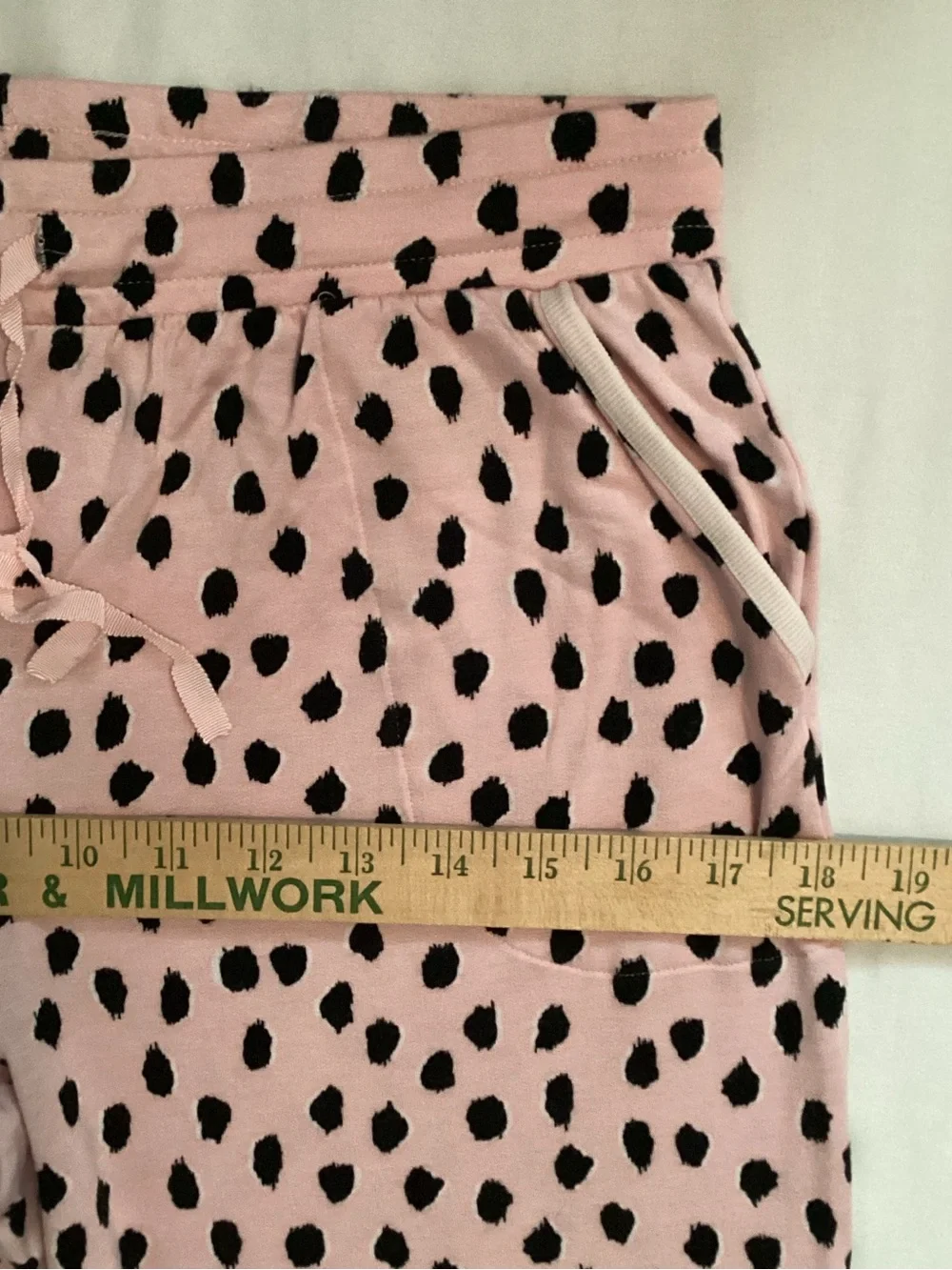 Kate Spade New York Ladies Pink Black Pull On Sleep PJ Lounge Pants Size M